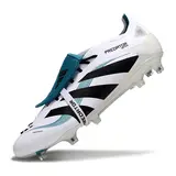 Adidas Predator 25 Elite Tongue White and Blue Firm Ground FG Football Boot