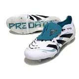Adidas Predator 25 Elite Tongue White and Blue Firm Ground FG Football Boot