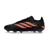 Adidas Predator 26 Elite Black and Orange Firm Ground FG Football Boot - Coral