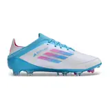 Adidas F50 Primeknit Elite Blue White and Pink Firm Ground FG Kids Football Boot
