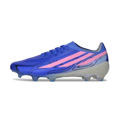 Adidas F50 Hyperfast Elite Blue and Pink Firm Ground FG Football Boot - Royal Blue/Grey