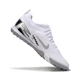 Nike Zoom Mercurial Vapor 16 Pro White and Silver Vini Kids Turf TF Football Boot
