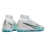 Nike Zoom Mercurial Superfly 9 Elite White and Blue Turf TF Football Boot