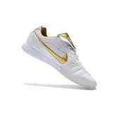 Nike Tiempo 7 R10 Elite White and Golden Indoor IC Football Boot