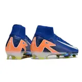 Nike Air Zoom Mercurial Superfly 10 Elite Blue White and Orange Firm Ground FG Football Boot