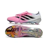 Adidas Predator 26 Elite Tongue Pink, Black and White Firm Ground FG Football Boot
