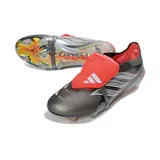 Adidas Predator 26 Elite Tongue Gray and Orange Firm Ground FG Football Boot - Silver