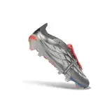 Adidas Predator 26 Elite Tongue Gray and Orange Firm Ground FG Football Boot - Silver