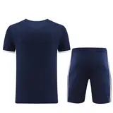 Adidas Dark Blue Training Set T-Shirt and Shorts - Trefoil Logo