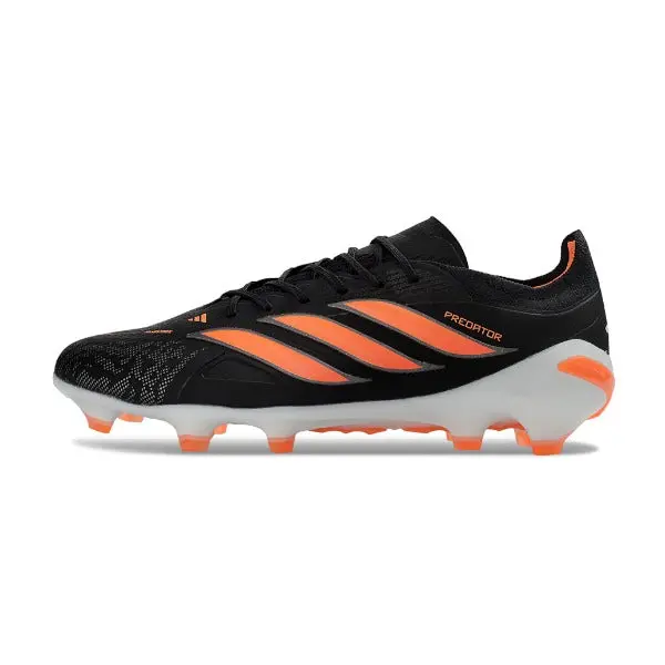 Adidas Predator 26 Elite Black and Orange Firm Ground FG Football Boot