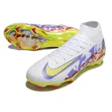Nike Air Zoom Mercurial Superfly 10 Elite White Purple and Green Firm Ground FG Football Boot