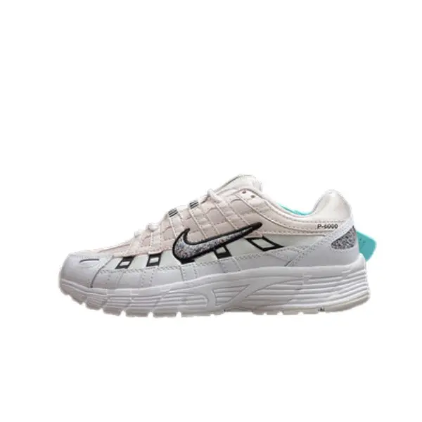 Nike P-6000 White and Pink Running Shoes - Grey/White