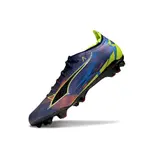 Puma Ultra 5 Carbon Blue and Fluorescent Green Firm Ground FG Football Boot