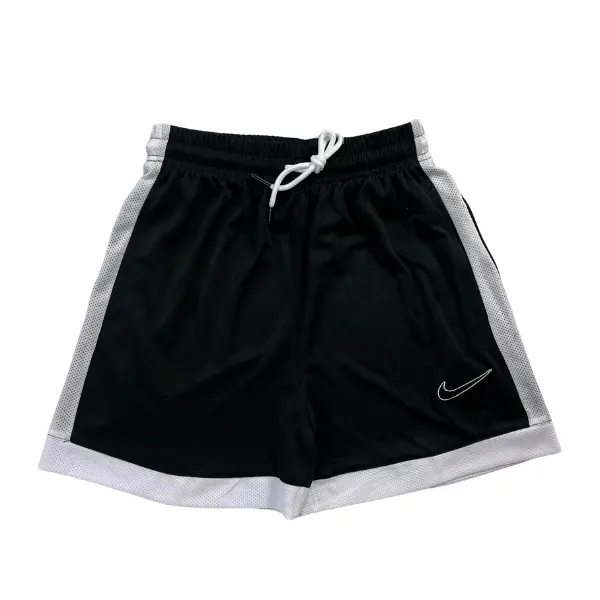 Nike Black and White Shorts - Grey Hem