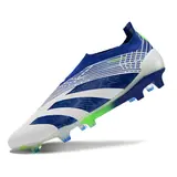 Adidas Predator 30 Elite Laceless White Blue and Green Firm Ground FG Football Boot