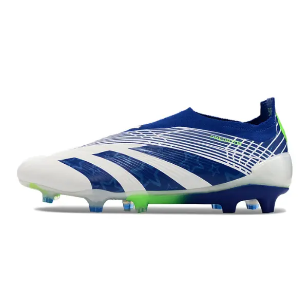 Adidas Predator 30 Elite Laceless White Blue and Green Firm Ground FG Football Boot