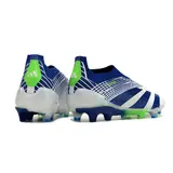 Adidas Predator 30 Elite Laceless White Blue and Green Firm Ground FG Football Boot