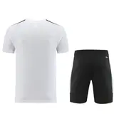 Adidas White and Black Training Set T-Shirt and Shorts