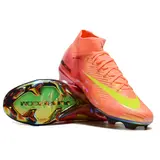 Nike Air Zoom Mercurial Superfly 10 Elite Pink and Yellow Firm Ground FG Kids Football Boot