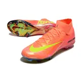 Nike Air Zoom Mercurial Superfly 10 Elite Pink and Yellow Firm Ground FG Kids Football Boot