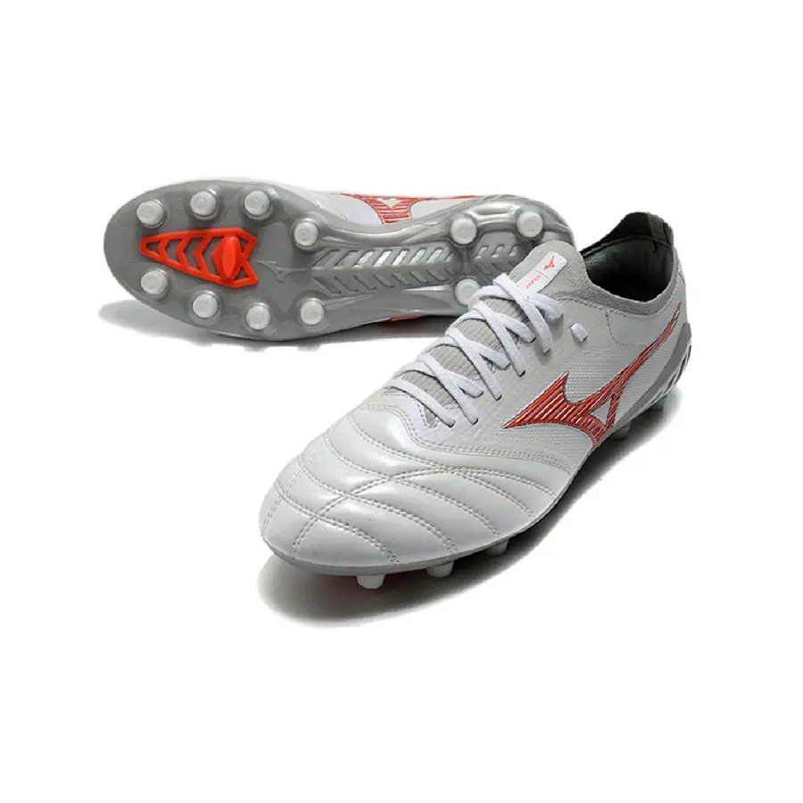 Mizuno Morelia Neo III Elite White and Red Firm Ground FG Football Boot