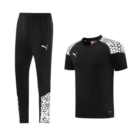 Puma Training Black White Training Set T-Shirt and Pants