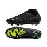 Nike Zoom Mercurial Superfly 9 Elite Black Pack Aluminium Studs SG Football Boot