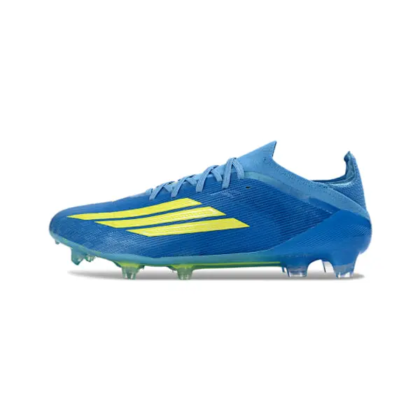Adidas F50 Primeknit Elite Blue and Yellow Firm Ground FG Football Boot