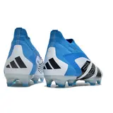 Adidas Predator Accuracy+ White Blue and Black Firm Ground FG Football Boot