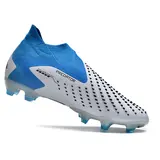 Adidas Predator Accuracy+ White Blue and Black Firm Ground FG Football Boot