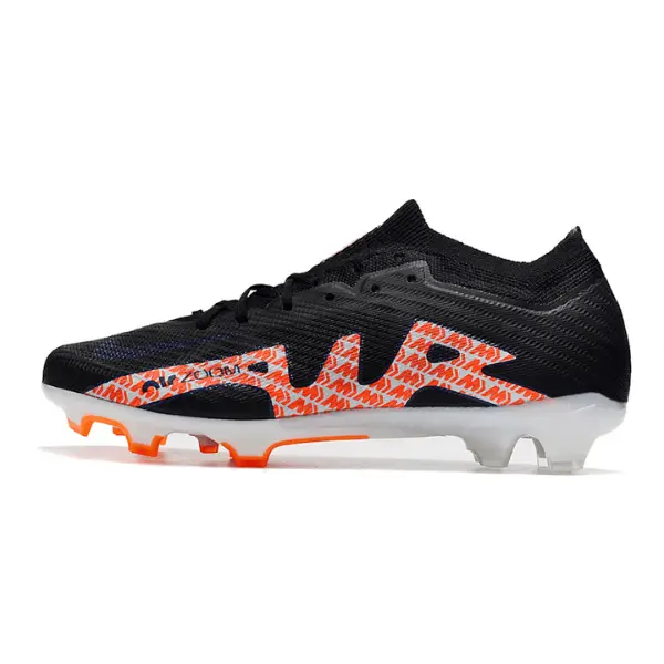 Nike Zoom Mercurial Vapor 15 Elite Black White and Orange Firm Ground FG Football Boot