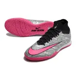 Nike Zoom Mercurial Superfly 9 Elite Gray and Pink Indoor IC Football Boot