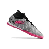 Nike Zoom Mercurial Superfly 9 Elite Gray and Pink Indoor IC Football Boot