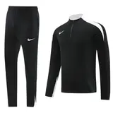 Nike Black and White Cold Set Quarter-Zip Top and Pants