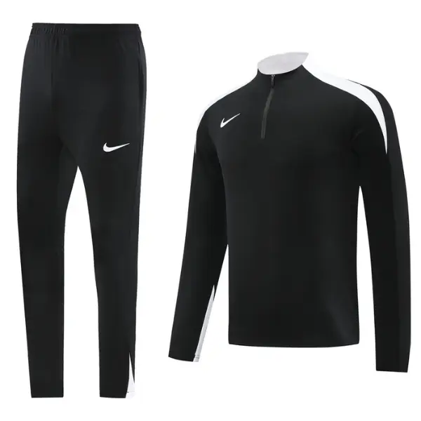 Nike Black and White Cold Set Quarter-Zip Top and Pants