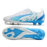 Puma Ultra Ultimate White and Blue Firm Ground FG Football Boot
