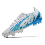 Puma Ultra Ultimate White and Blue Firm Ground FG Football Boot
