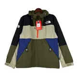The North Face Green and Beige Windbreaker Jacket