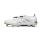 Adidas Predator 26 Elite Tongue White and Silver Firm Ground FG Football Boot