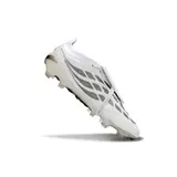 Adidas Predator 26 Elite Tongue White and Silver Firm Ground FG Football Boot