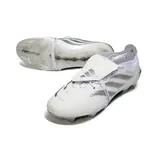 Adidas Predator 26 Elite Tongue White and Silver Firm Ground FG Football Boot