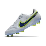 Nike Tiempo Legend 9 Elite White and Blue Firm Ground FG Football Boot