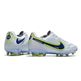 Nike Tiempo Legend 9 Elite White and Blue Firm Ground FG Football Boot