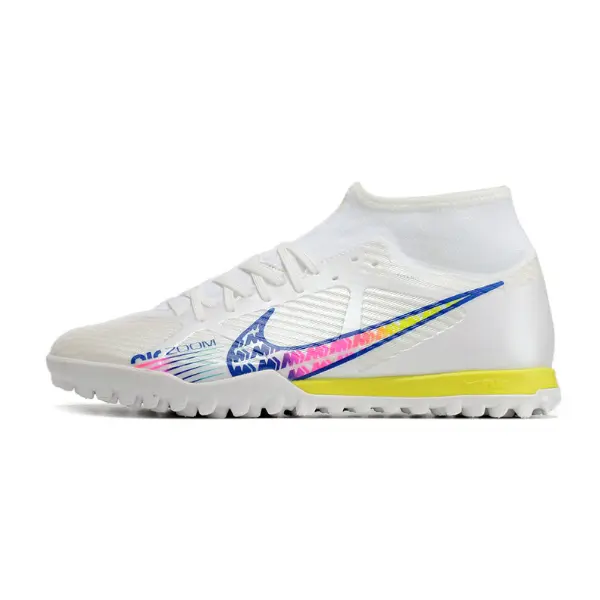Nike Zoom Mercurial Superfly 9 Academy White and Multicolor Turf TF Football Boot
