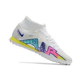 Nike Zoom Mercurial Superfly 9 Academy White and Multicolor Turf TF Football Boot