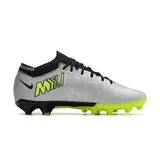 Nike Air Zoom Mercurial Vapor 15 Elite Kids Gray and Green Artificial Ground AG Football Boot