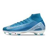 Nike Air Zoom Mercurial Superfly 10 Elite Blue and White Firm Ground FG Football Boot