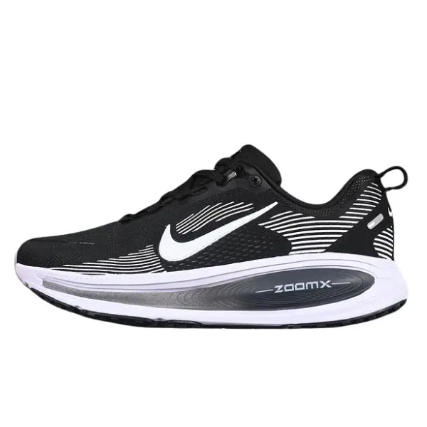 Nike Air Zoom Vomero 18 Black and White Running Shoes - Black/Grey Mesh