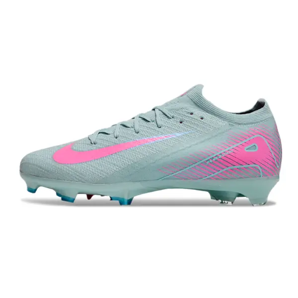 Nike Air Zoom Mercurial Vapor 16 Elite Light Blue and Pink Firm Ground FG Football Boot - Grey/Pink