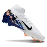 Nike Air Zoom Mercurial Superfly 10 Elite White Blue and Black Firm Ground FG Football Boot